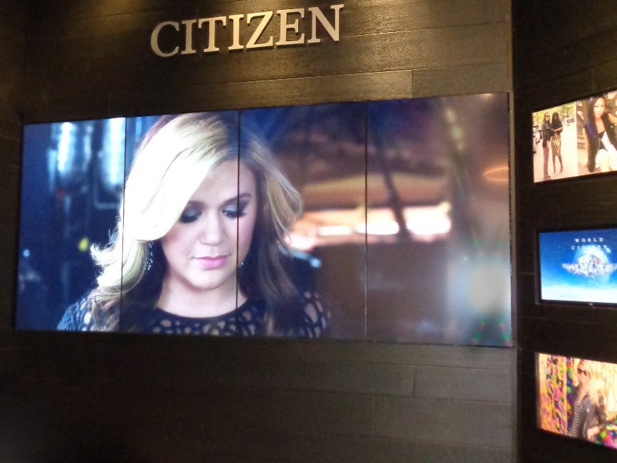 custom video wall for Citizen Watches by Visual Millwork