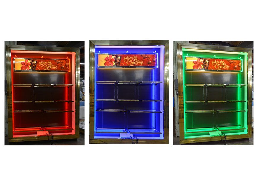 custom retail electronic displays by Visual Millwork